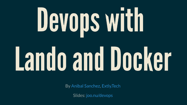 devops with lando and docker for Joomla