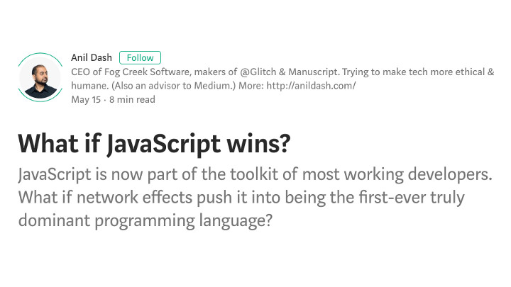 recommended reading what if javascript wins